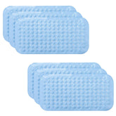 Kuber Industries Bath Mat | PVC Bathroom Mat | Shower Bath Mat | Floor Tub Mat | Bathroom Mud Mat | Anti-Skid Shower Bathroom Mat | M-YSD-35A |Pack of 6| Sky Blue